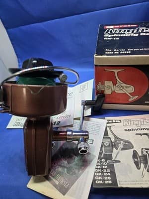 Vintage Garcia Kingfisher GK-12 Spinning Reel With Paperwork & Box - Thumbnail 4