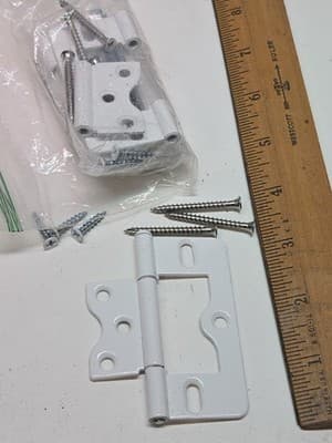 4pc 3"x2.25" Iron Flush Door Hinges for Cupboard Wardrobe Cabinet Louvre Doors - Thumbnail 3
