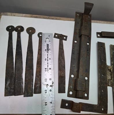 Assorted Primitive Door Hardware Salvaged From 1890s New England Barn - Thumbnail 7