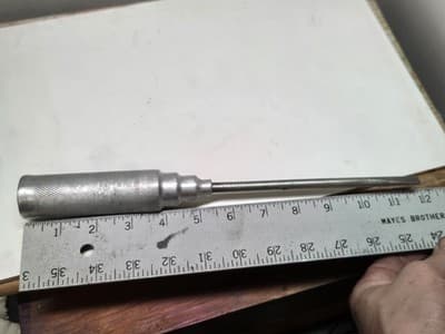 Vintage RARE 12" & 3" Steel/Aluminim Screwdriver Set Unique Knurled handles - Thumbnail 14