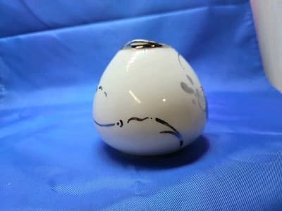 Antique RS Germany Porcelain Miniature Bud Vase Silver Trim Hand Painted Art... - Thumbnail 4