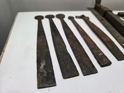 Assorted Primitive Door Hardware Salvaged From 1890s New England Barn - Thumbnail 2