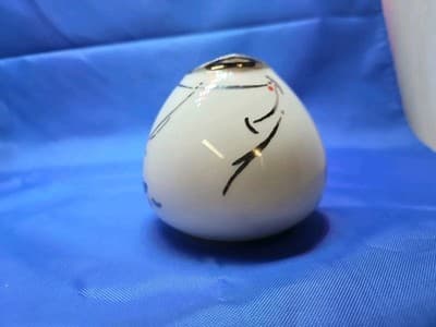 Antique RS Germany Porcelain Miniature Bud Vase Silver Trim Hand Painted Art... - Thumbnail 2