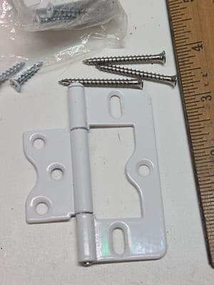 4pc 3"x2.25" Iron Flush Door Hinges for Cupboard Wardrobe Cabinet Louvre Doors - Thumbnail 2