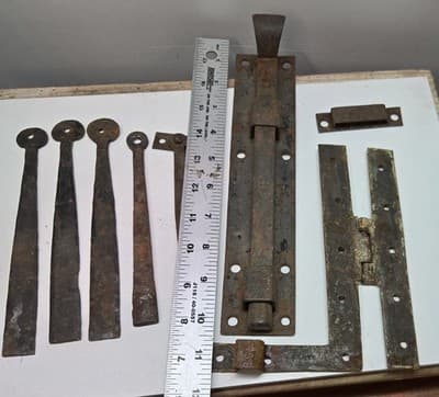 Assorted Primitive Door Hardware Salvaged From 1890s New England Barn - Thumbnail 5