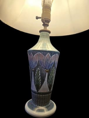 Vintage Tilgmans Keramik Table Lamp Marian Zawadzki Mid Century Modern Sweden - Thumbnail 3