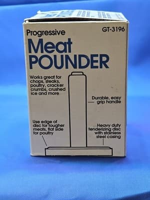 Progressive International Meat Pounder Stainless Steel GT-3196 Heavy Duty 3 1/4" - Thumbnail 2