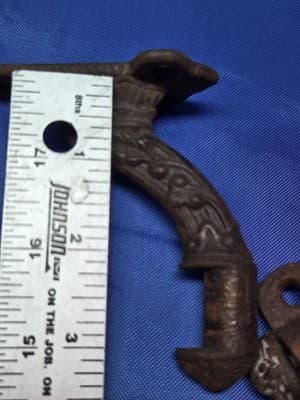 3 Antique Cast Iron Handrail Brackets Set 1890 Wellesley MA Barn Salvag Eastlake - Thumbnail 11