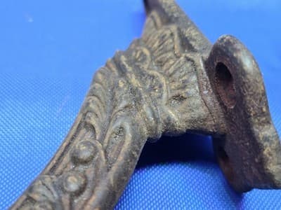 3 Antique Cast Iron Handrail Brackets Set 1890 Wellesley MA Barn Salvag Eastlake - Thumbnail 15