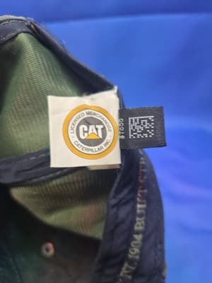 CAT Caterpillar Men's Hat Cap Olive Embroidered Navy Logo - Thumbnail 4