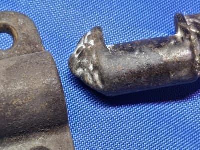 3 Antique Cast Iron Handrail Brackets Set 1890 Wellesley MA Barn Salvag Eastlake - Thumbnail 6