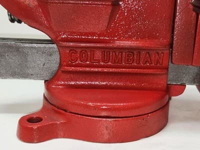Vintage C 43-1/2 Columbian- 3 1/2" Jaw Swivel Bench Vise W/Anvil & Pipe Clamps - Thumbnail 14