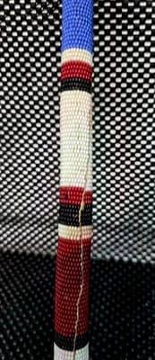 African Handmade Beaded Maasi Rungu Club / 16 inches / Africa / Kenya - Thumbnail 7