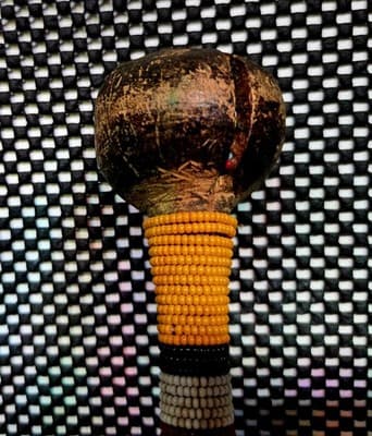 African Handmade Beaded Maasi Rungu Club / 16 inches / Africa / Kenya - Thumbnail 10