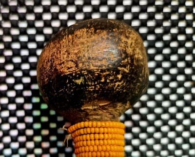 African Handmade Beaded Maasi Rungu Club / 16 inches / Africa / Kenya - Thumbnail 2