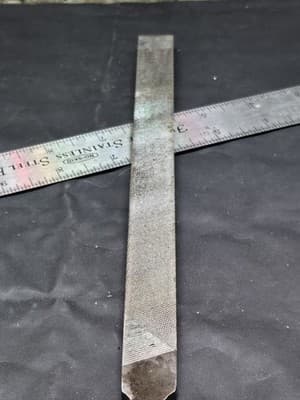 Vintage Nicholson Smooth File Made in USA ~10.5” Wood Handle Hand Tool - Thumbnail 4