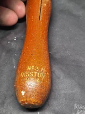 Vintage Nicholson Smooth File Made in USA ~10.5” Wood Handle Hand Tool - Thumbnail 5