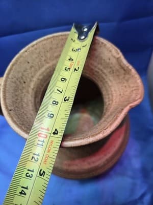 Vintage Justice Pottery Signed Stoneware Pitcher Hand Thrown Studio Art Jug - Thumbnail 9