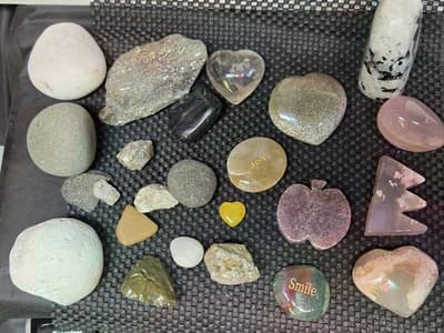 25 Assorted Polished Stones Gem Crystals and Rocks Mixed Lot