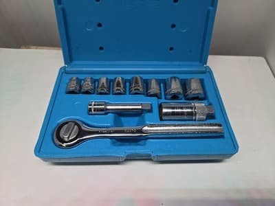 VINTAGE KRAUTER 12PC. 3/8" DRIMETRIC SOCKET SET -WELL MAINTAINED - Thumbnail 3