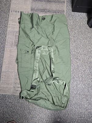 US Military USMC Army Navy Surplus Green 36" 2-Strap Backpack Duffel Bag EXCELNT