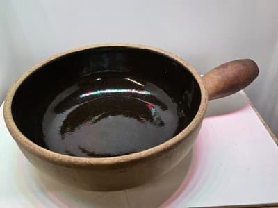 Vintage Red Wing Pottery Provincial Ware #22 Terracotta Soup Bowl Crock Handled
