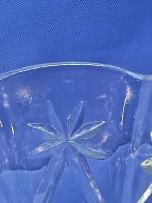 VTG Anchor Hocking EAPC Clear Glass Vase Early America Prescut Star of David 10" - Thumbnail 10