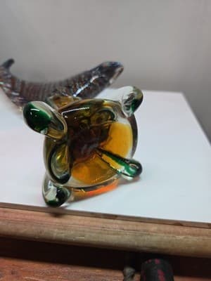 Vintage MCM Mid Century Murano Venetian Art Glass Large Fish Sculpture - Thumbnail 7