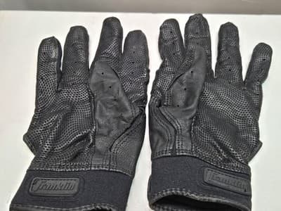 Franklin Men's MLB CFX Pro Baseball Batting Gloves Black/Gold Adult M - Thumbnail 2