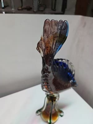 Vintage MCM Mid Century Murano Venetian Art Glass Large Fish Sculpture - Thumbnail 4