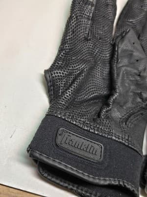 Franklin Men's MLB CFX Pro Baseball Batting Gloves Black/Gold Adult M - Thumbnail 4