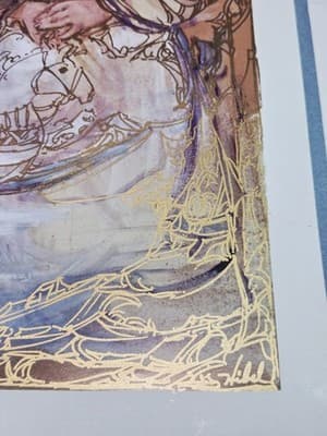 Vintage lithograph by artist Edna Hibel (1917–2014), "Wendy, Child of America" - Thumbnail 5