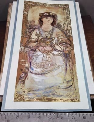 Vintage lithograph by artist Edna Hibel (1917–2014), "Wendy, Child of America" - Thumbnail 2