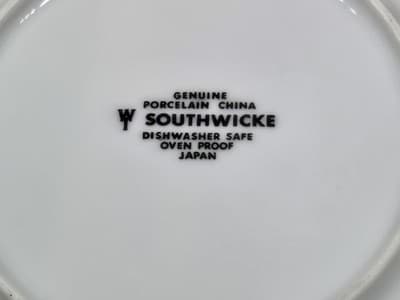 VIntage Southwicke Japan genuine porcelain china PLATES 6.5" SET OF 4 - Thumbnail 3