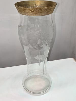 Cambridge Glass Company Vase Elegant Tall Crystal Etched Crysanthemum - Thumbnail 5