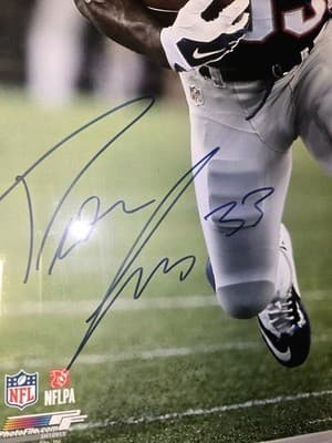 Framed Patriots Dion Lewis Autographed 23"x27" w/COA - Thumbnail 2