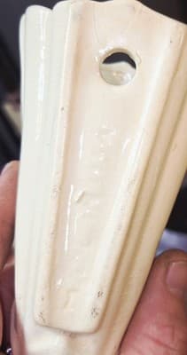 VINTAGE MCCOY CORNUCOPIA HORN WALL POCKET OFF WHITE MADE IN USA - Thumbnail 4