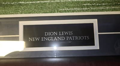 Framed Patriots Dion Lewis Autographed 23"x27" w/COA - Thumbnail 3