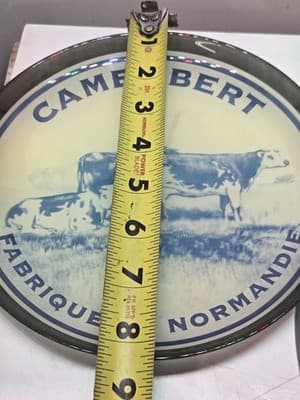 Vintage Glass Camembert Cheese Plates Set of 3 French Country Normandie Decor 8" - Thumbnail 6