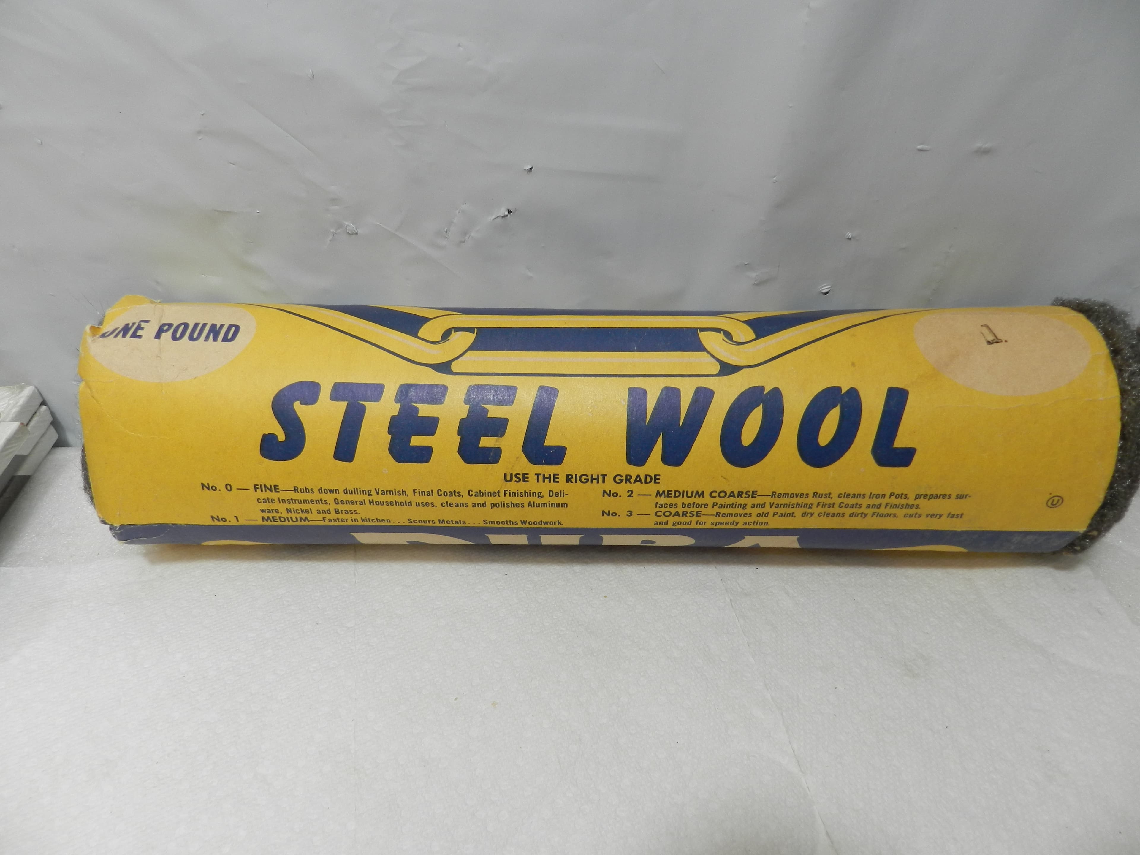 Vintage Dura Wool 1LB Steel Wool Roll Vintage Package (N55J) - Thumbnail 3
