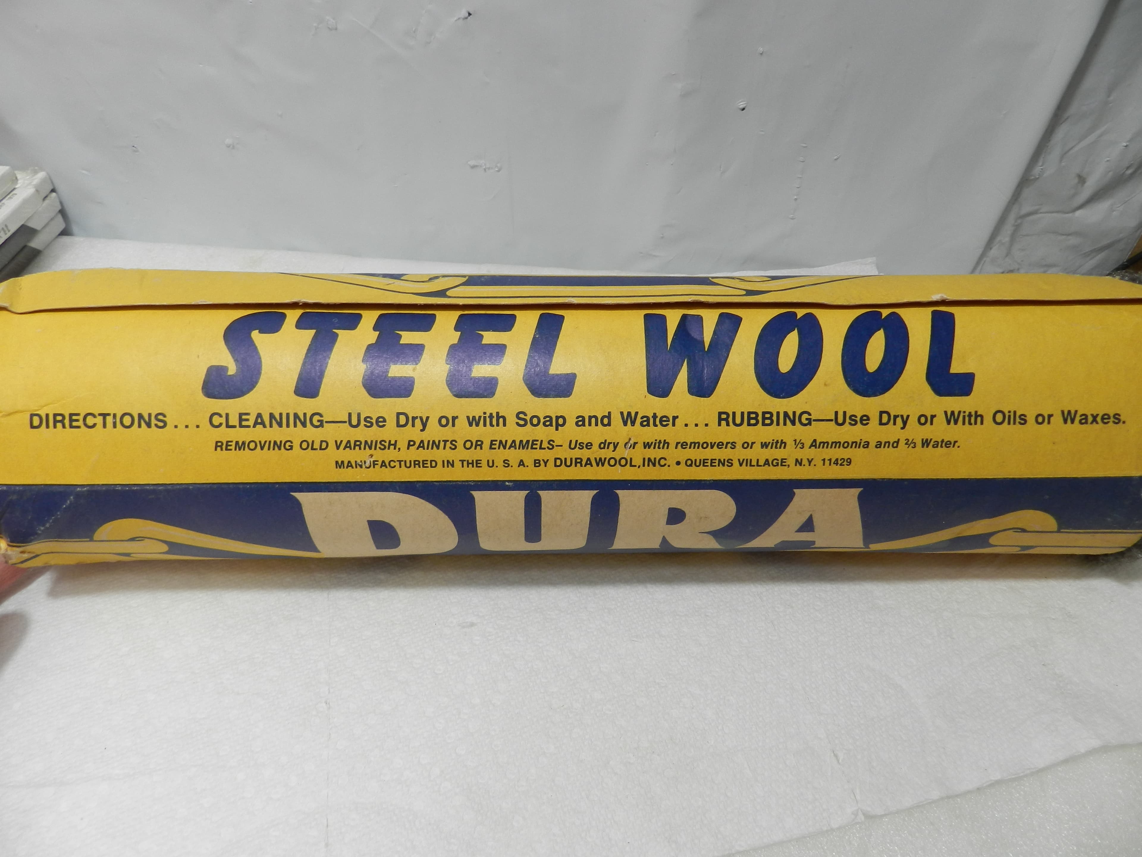 Vintage Dura Wool 1LB Steel Wool Roll Vintage Package (N55J) - Thumbnail 4