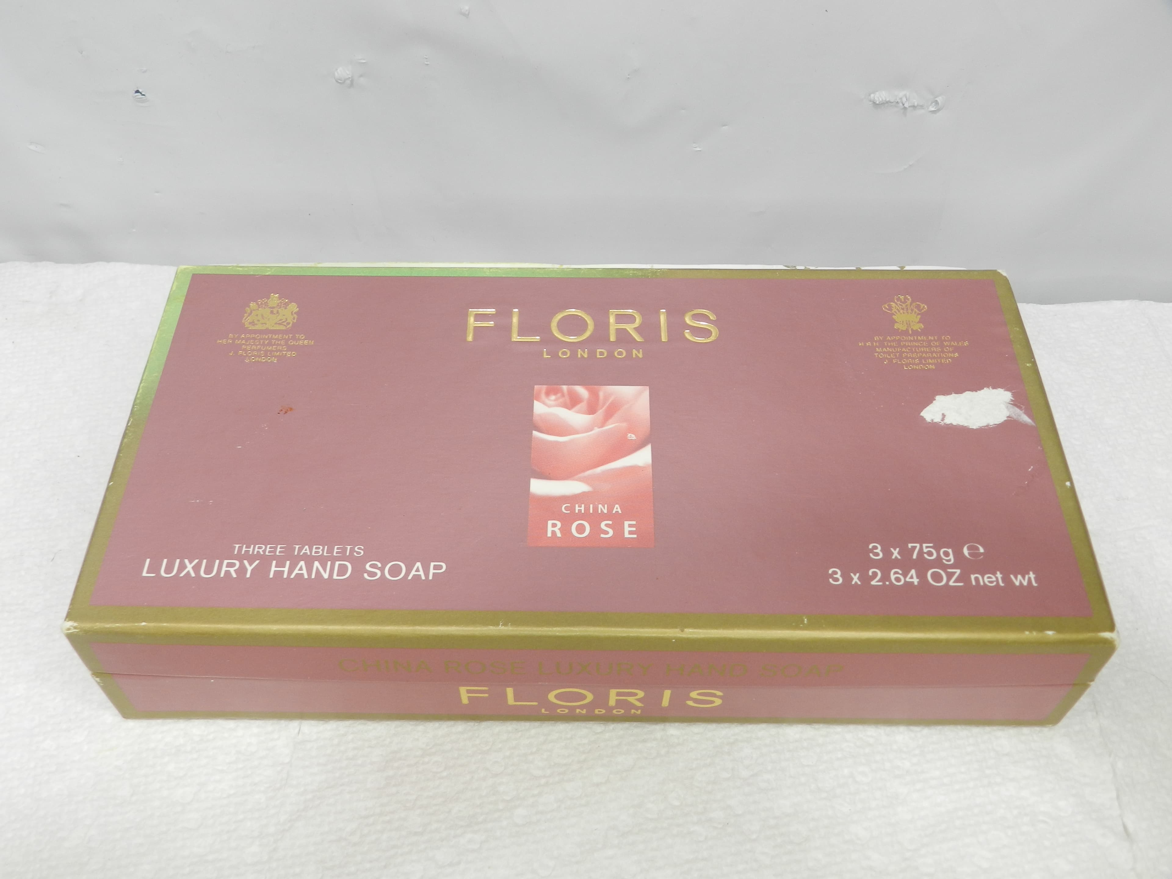 Floris London China Rose Bouquet Triple Milled Luxury Hand Soap 3 x 2.64 oz N60J - Thumbnail 4