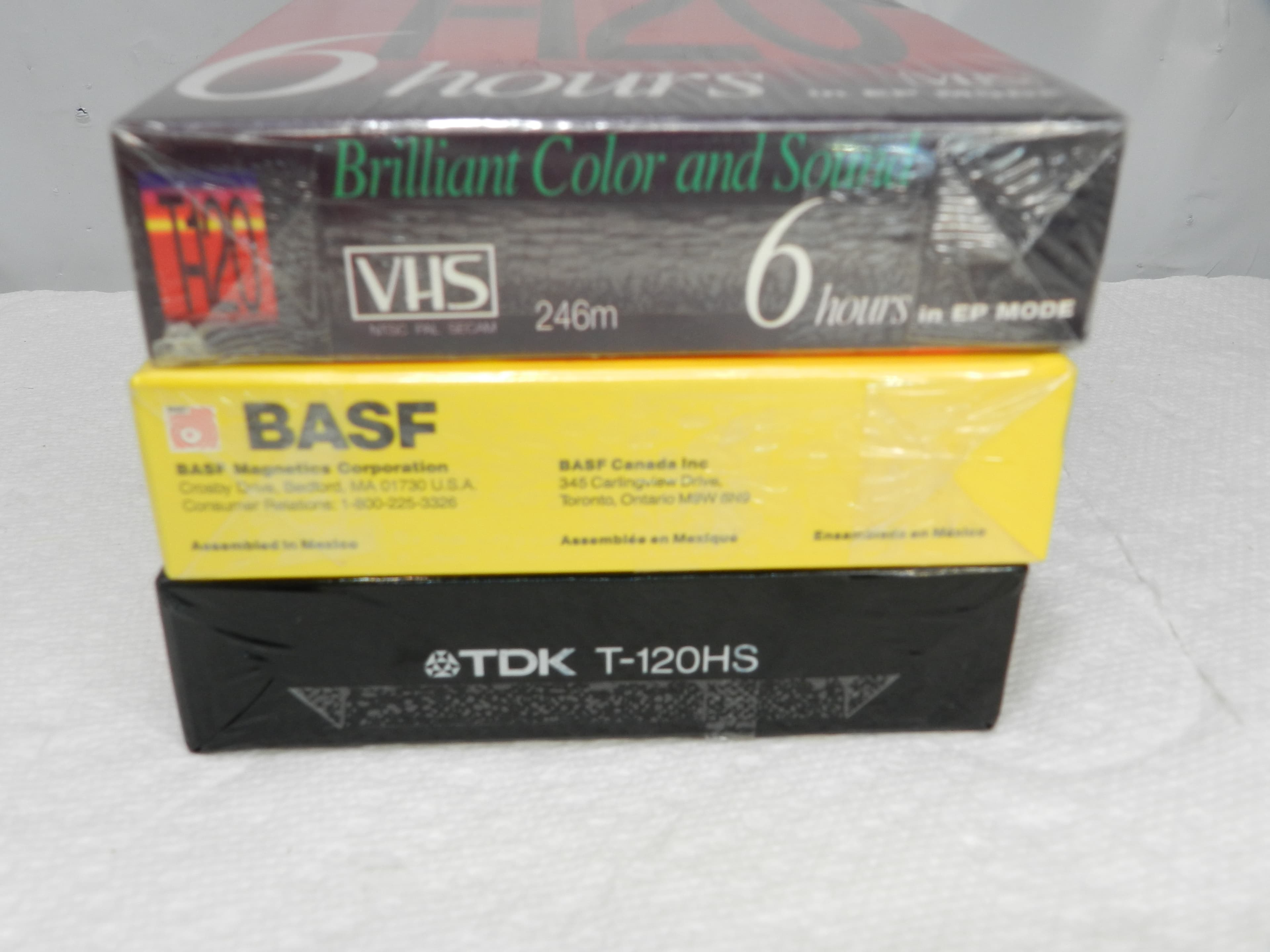 3 New Sealed VHS Tapes LDK BASF TDK T-130 T-120 6 - 6.5 hrs  N64J - Thumbnail 3