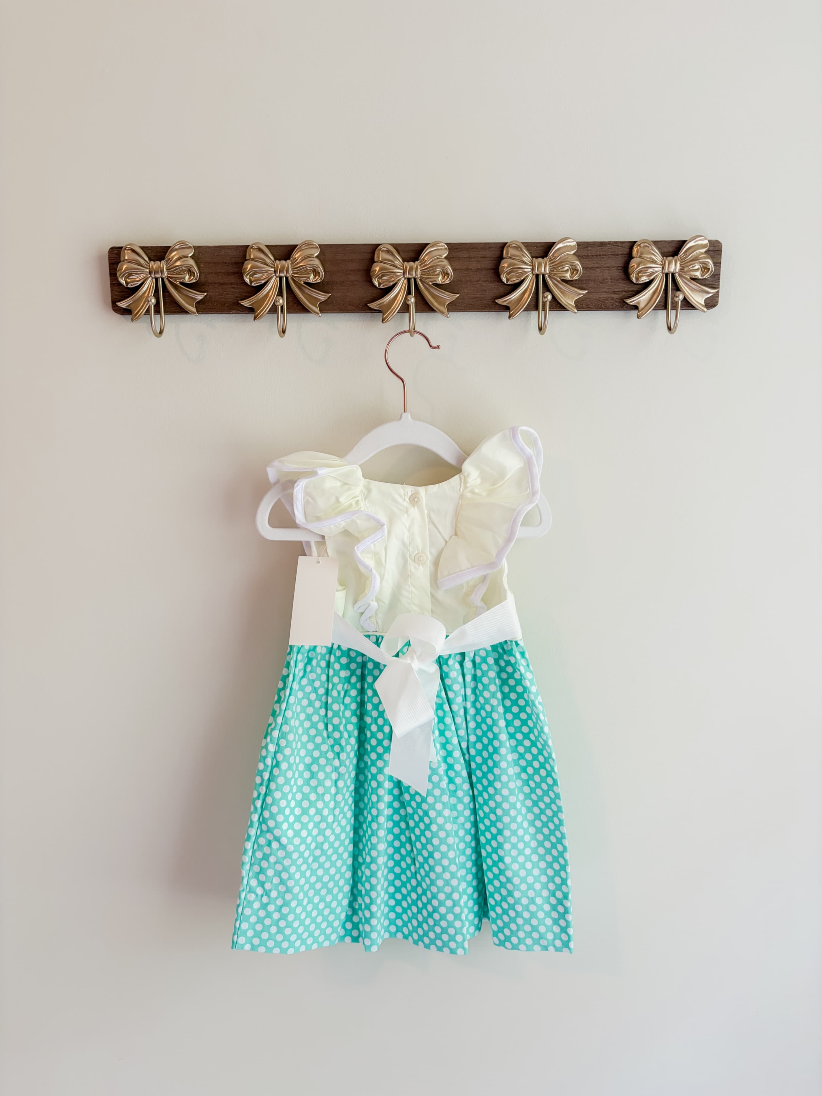 Sunshine & Reign Girls' size 24 months Polka Dot Dress with Sunshine Embroidery - Thumbnail 2