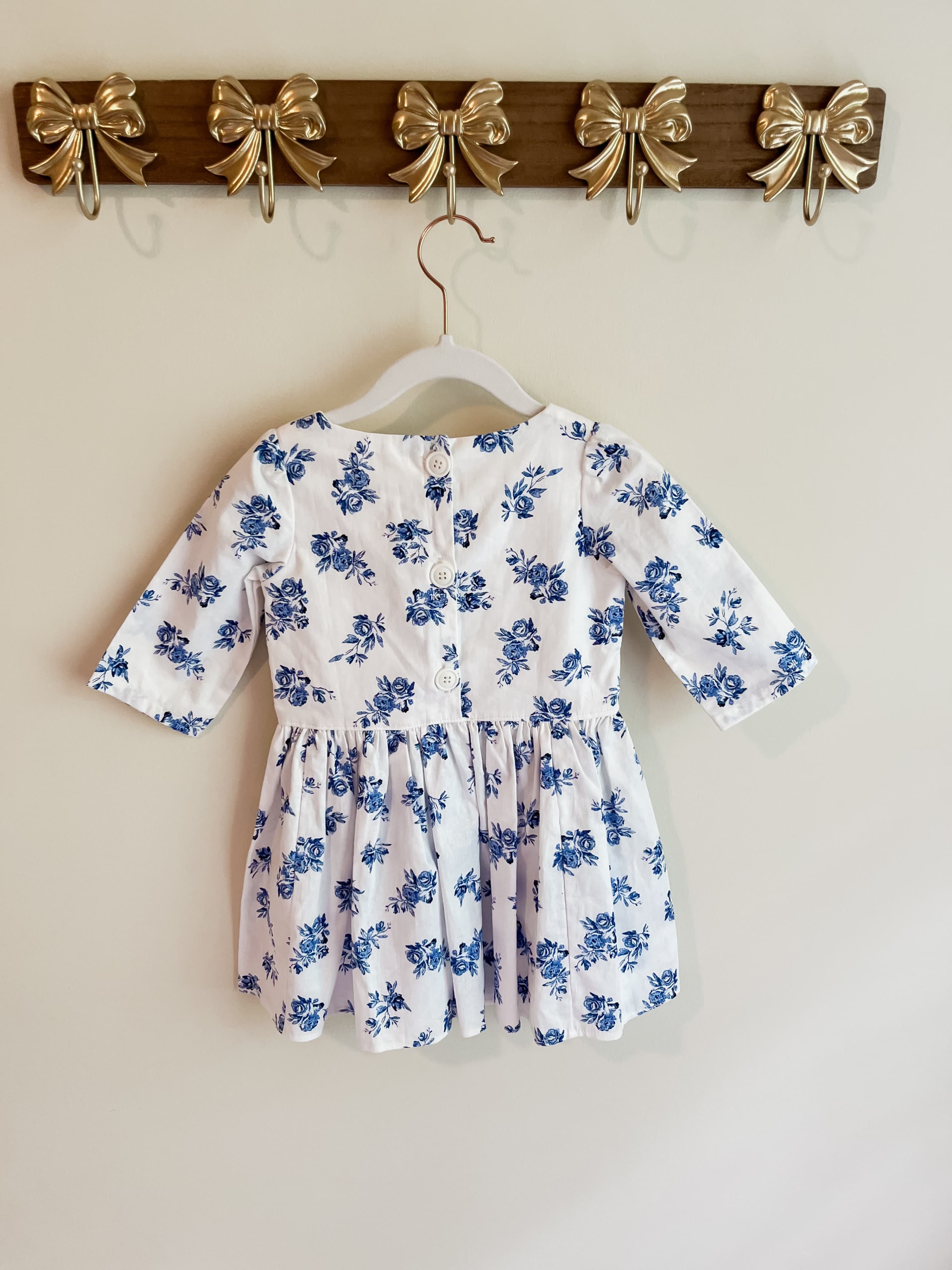Joy Marie Girls' size 3T Floral Dress with Peter Pan Collar - Thumbnail 2