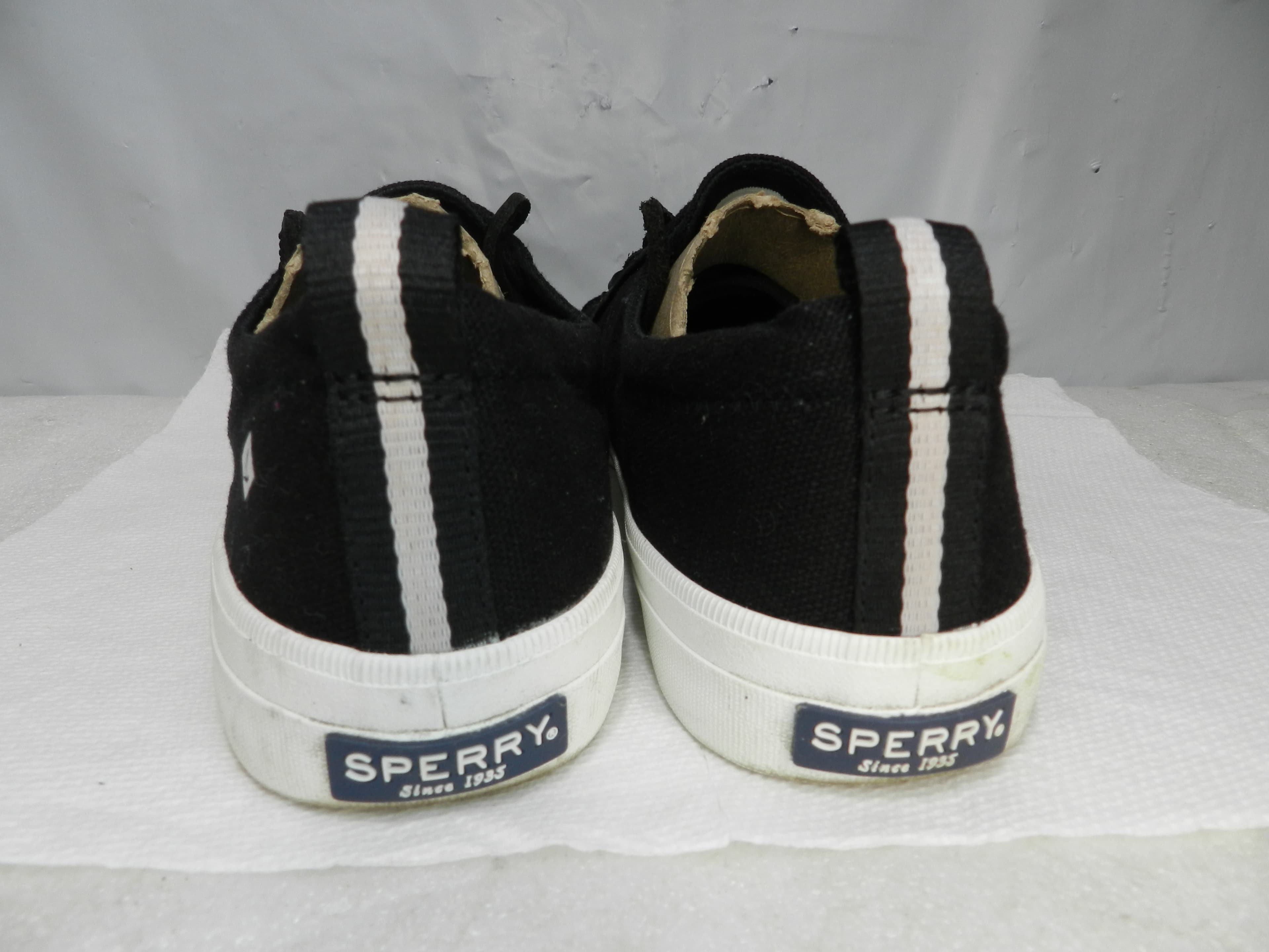 Sperry Black White Canvas Slip-On Memory Foam Women's Casual Flats Size 8.5 N69 - Thumbnail 2