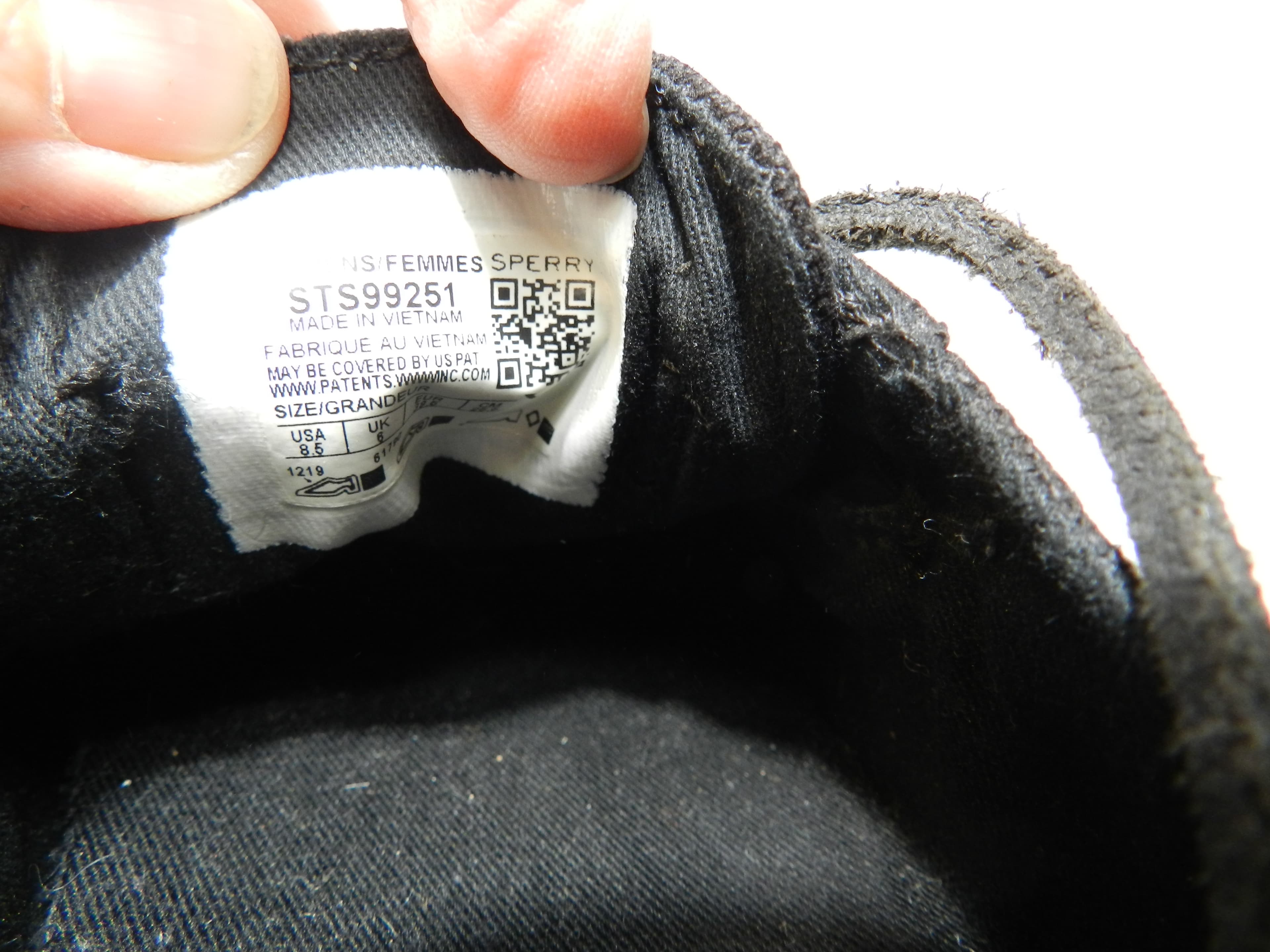 Sperry Black White Canvas Slip-On Memory Foam Women's Casual Flats Size 8.5 N69 - Thumbnail 5