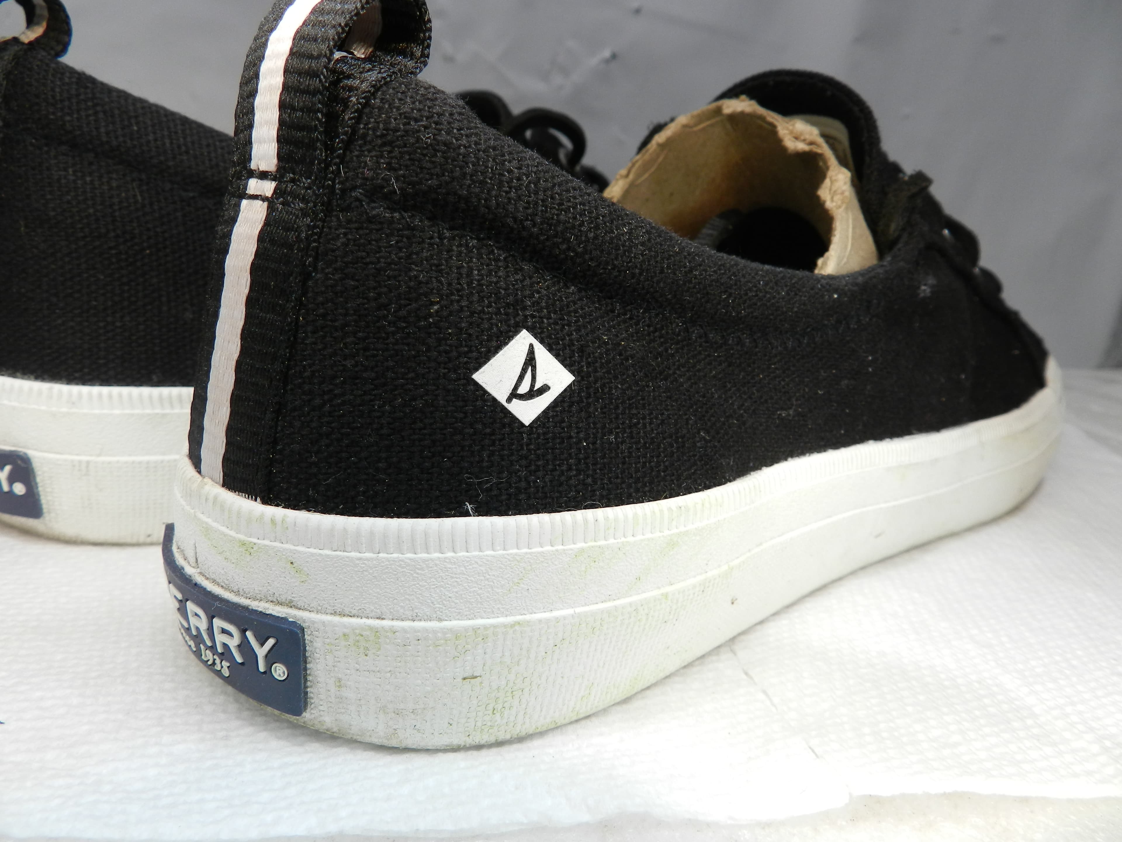 Sperry Black White Canvas Slip-On Memory Foam Women's Casual Flats Size 8.5 N69 - Thumbnail 6