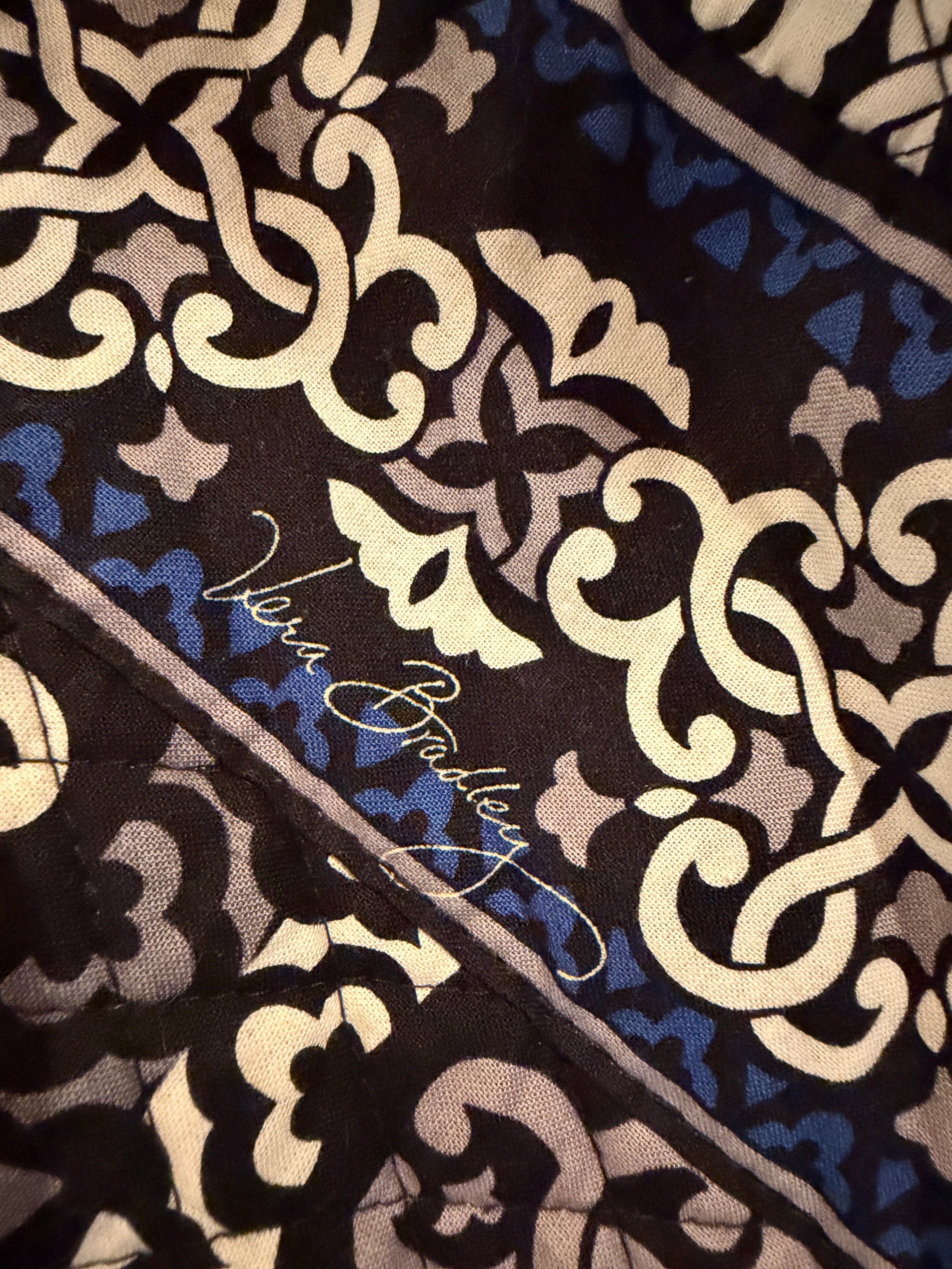 Vera Bradley Quilted Garment Bag Blue Paisley - Thumbnail 3