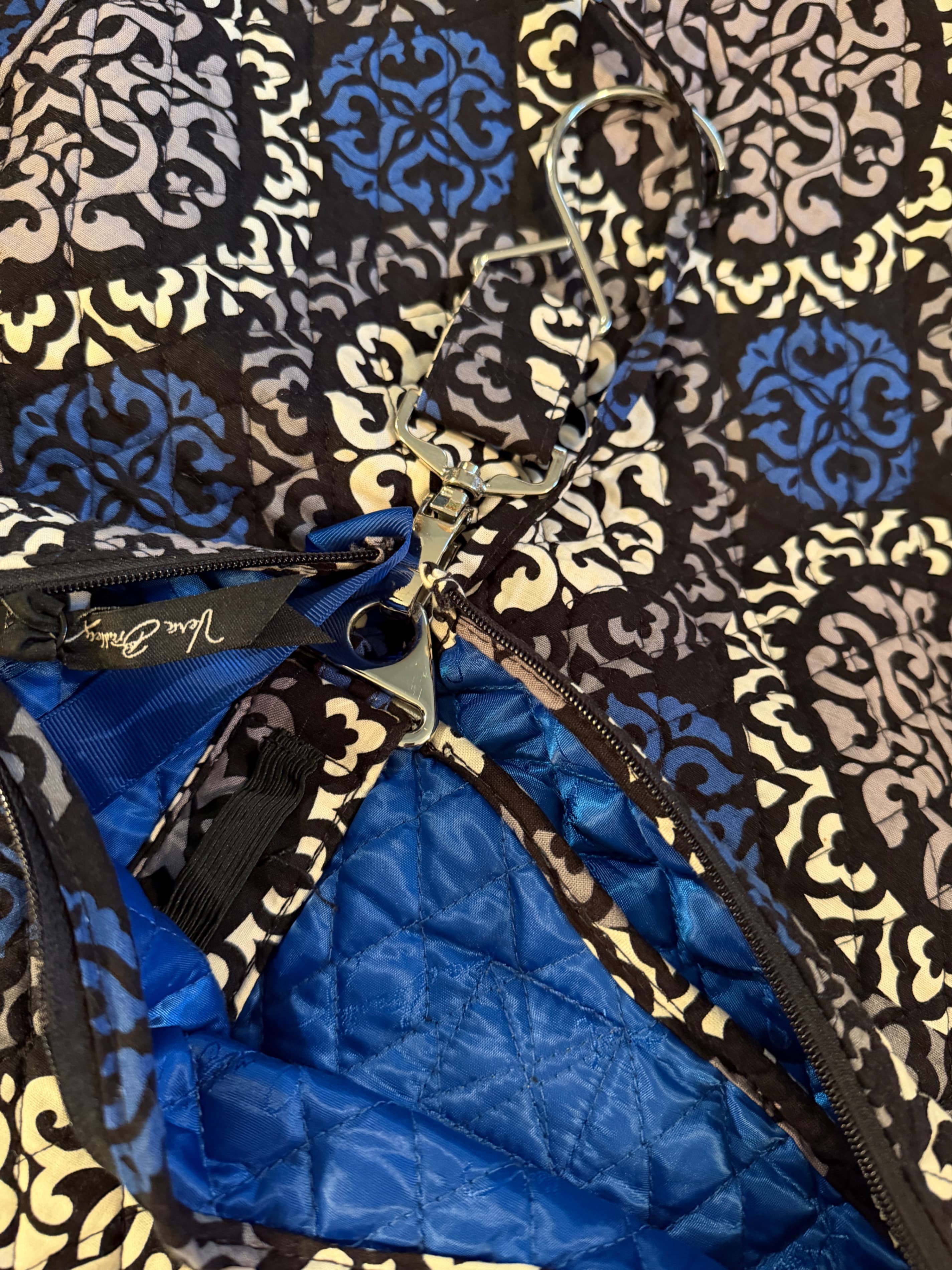 Vera Bradley Quilted Garment Bag Blue Paisley - Thumbnail 5